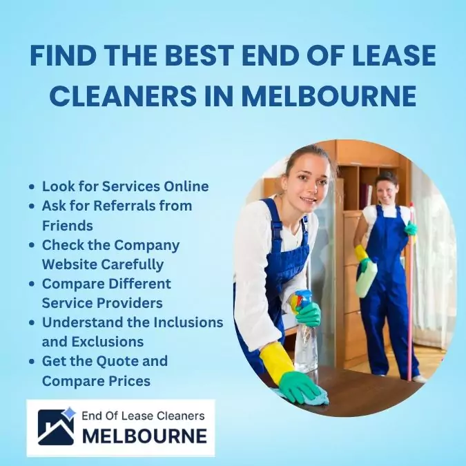 tips to find the best end of lease cleaners in Melbourne